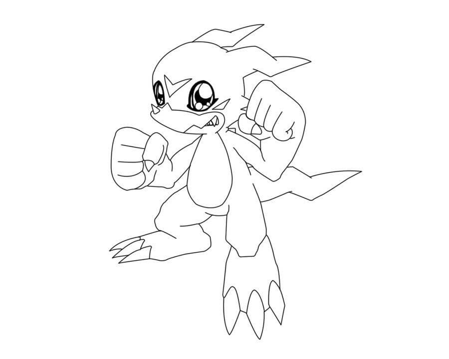 Dibujo de Veemon para Colorear y Imprimir