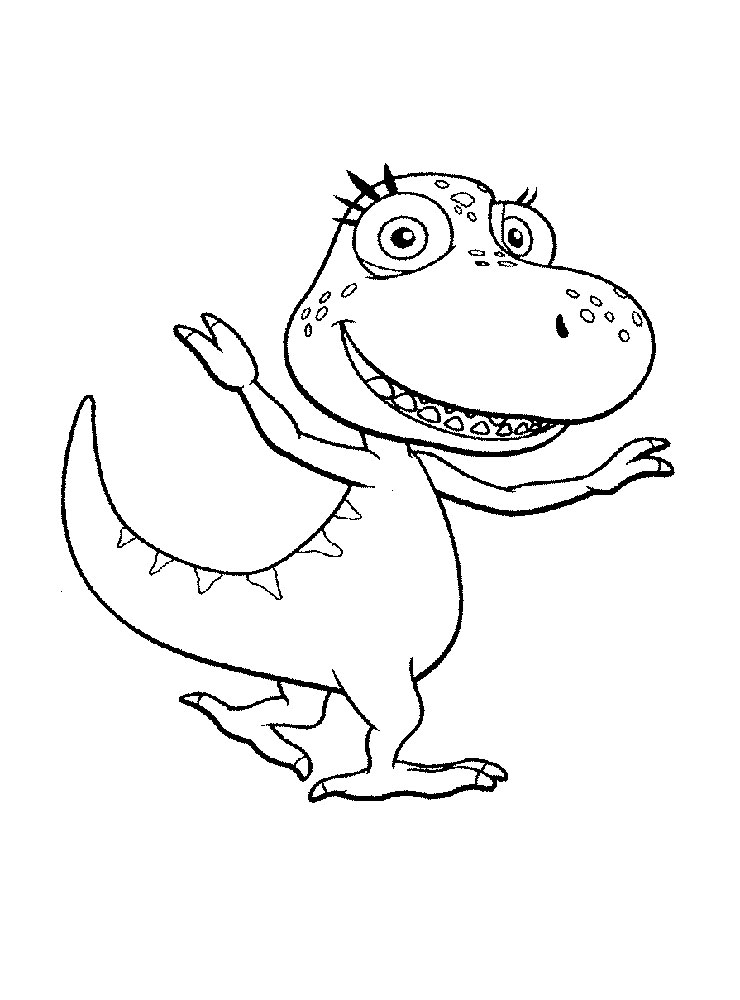 Dibujo de Annie Tiranosaurio para Colorear y Imprimir
