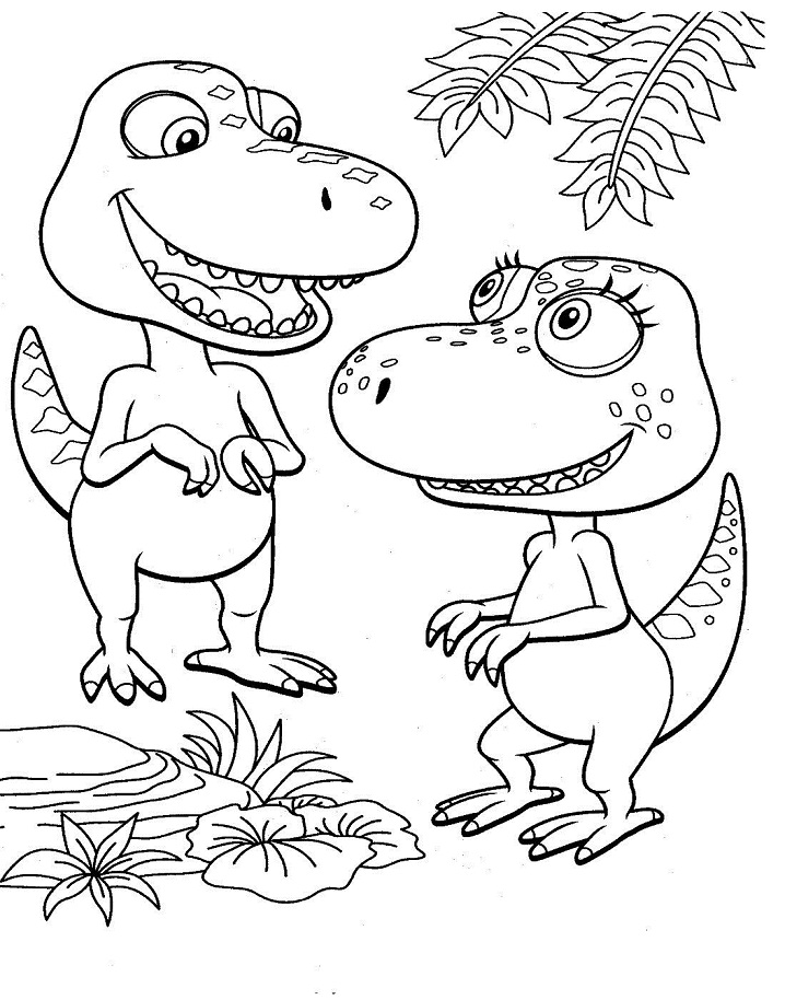 Dibujo de Annie y Buddy para Colorear y Imprimir