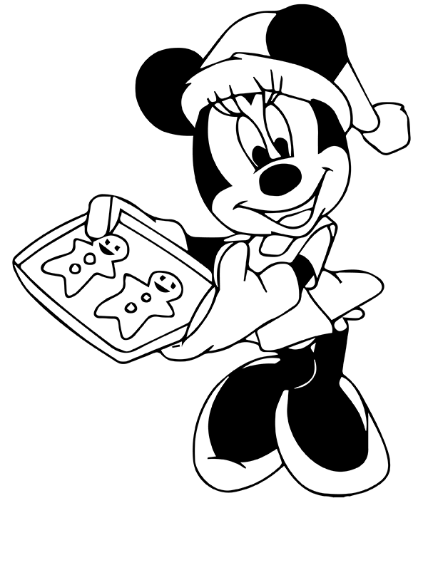 mickey mouse y mu eca navidad p gina para colorear