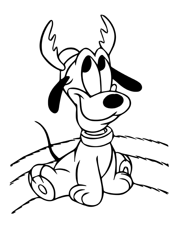 pluto reindeer navidad p gina para colorear