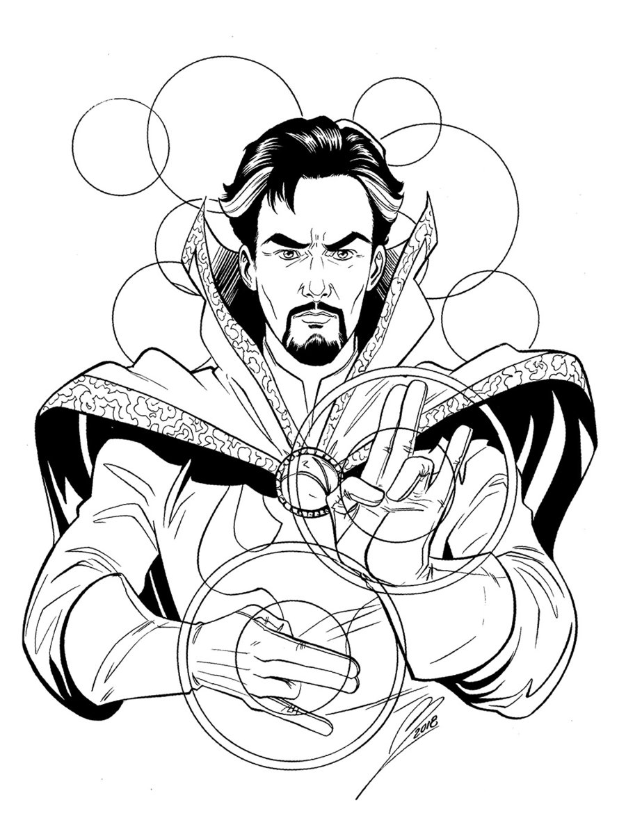 Dibujo de Doctor Extrano y Su Poder para Colorear y Imprimir