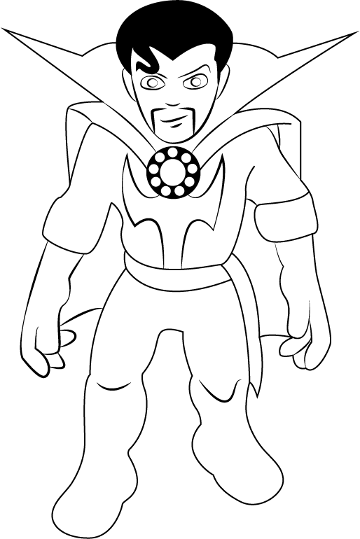 Dibujo de Dr Extrano Sonriendo para Colorear y Imprimir