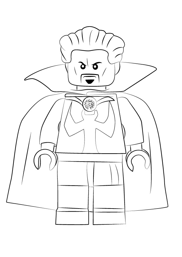 Dibujo de Lego Doctor Extrano para Colorear y Imprimir