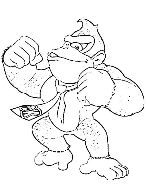 dibujo de donkey kong para colorear