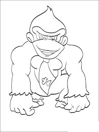 dibujo donkey kong mario para colorear
