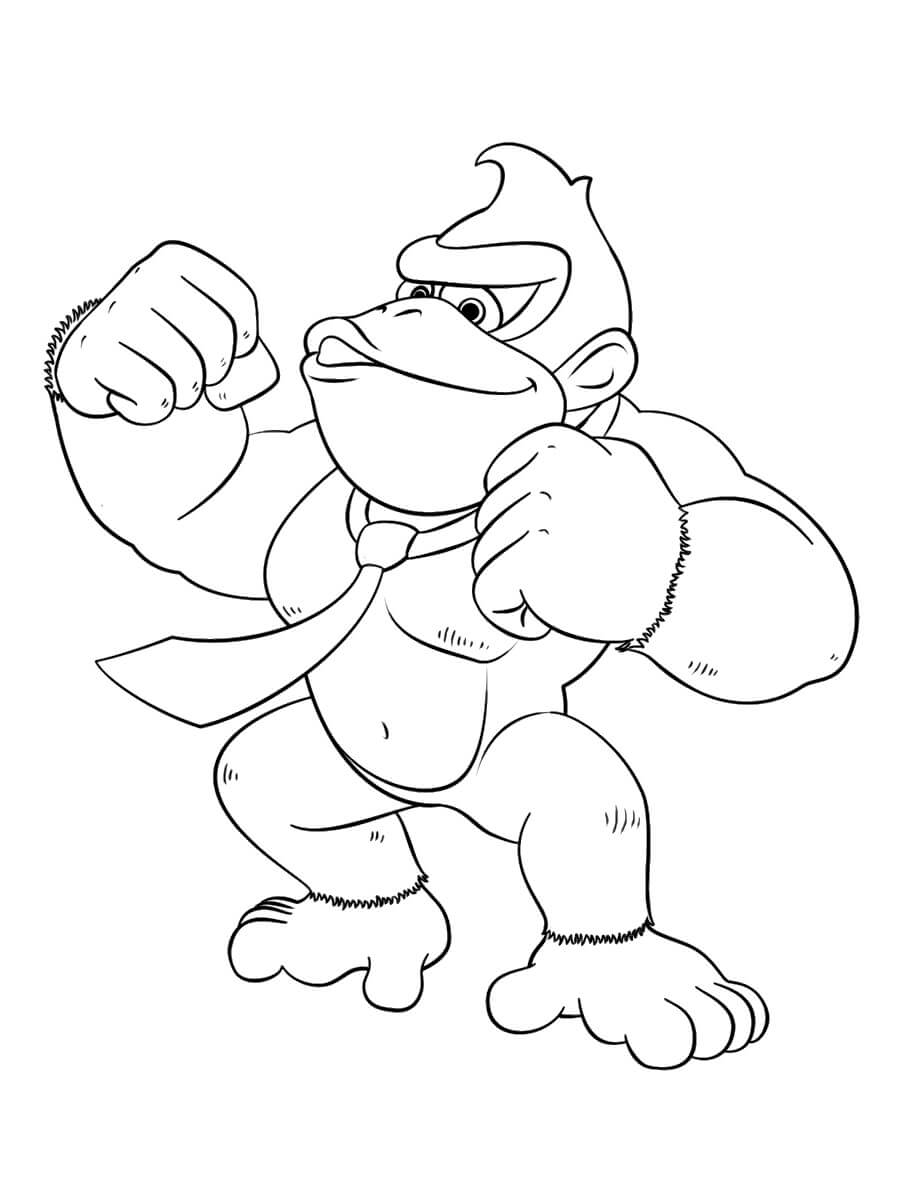 dibujo donkey kong normal para colorear
