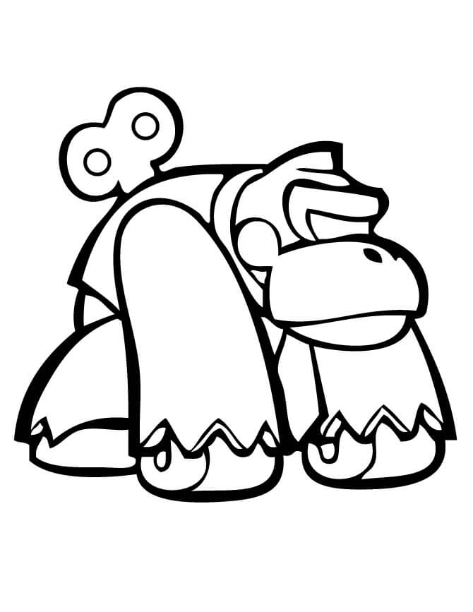 dibujo juguete donkey kong para colorear