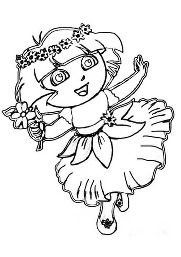 Dibujo de Dora La Chica Latina para Colorear y Imprimir