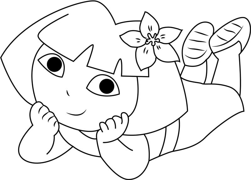 Dora para Colorear