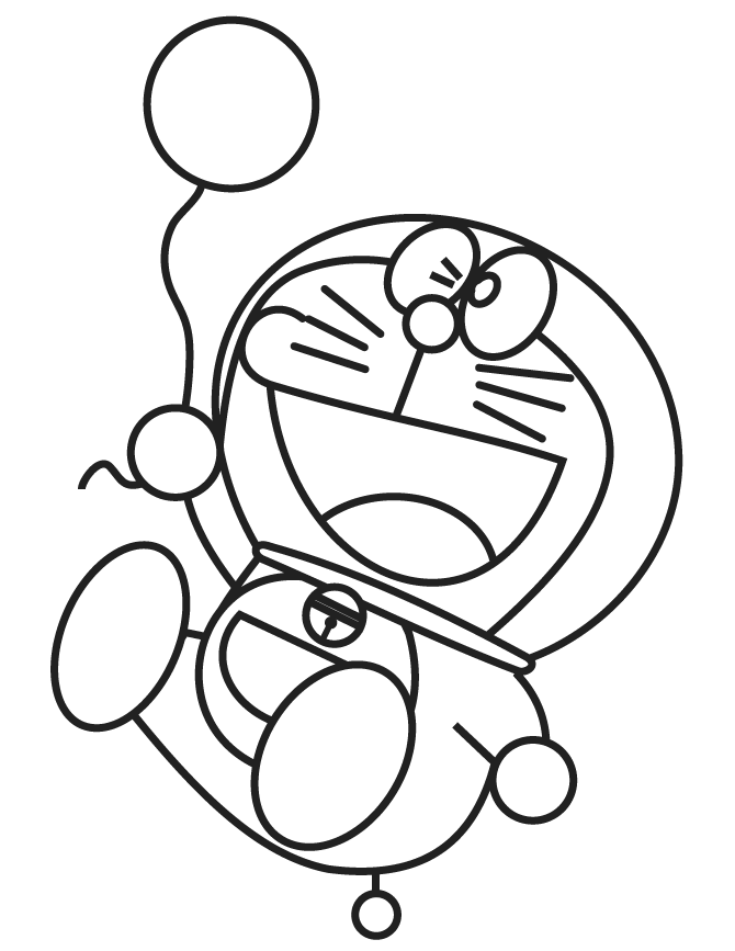 dibujo doraemon para colorear para colorear