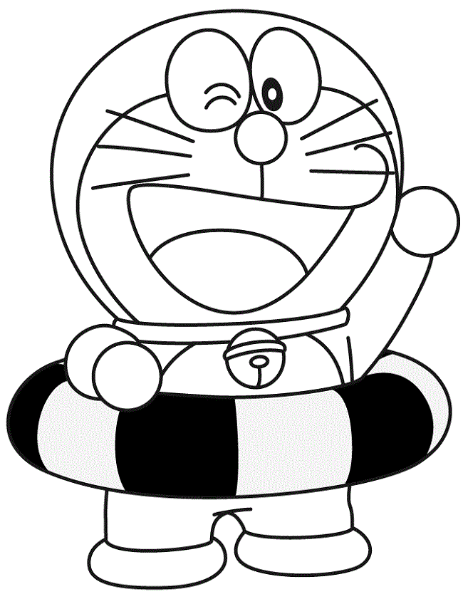 dibujo doraemon para imprimir y colorear para colorear