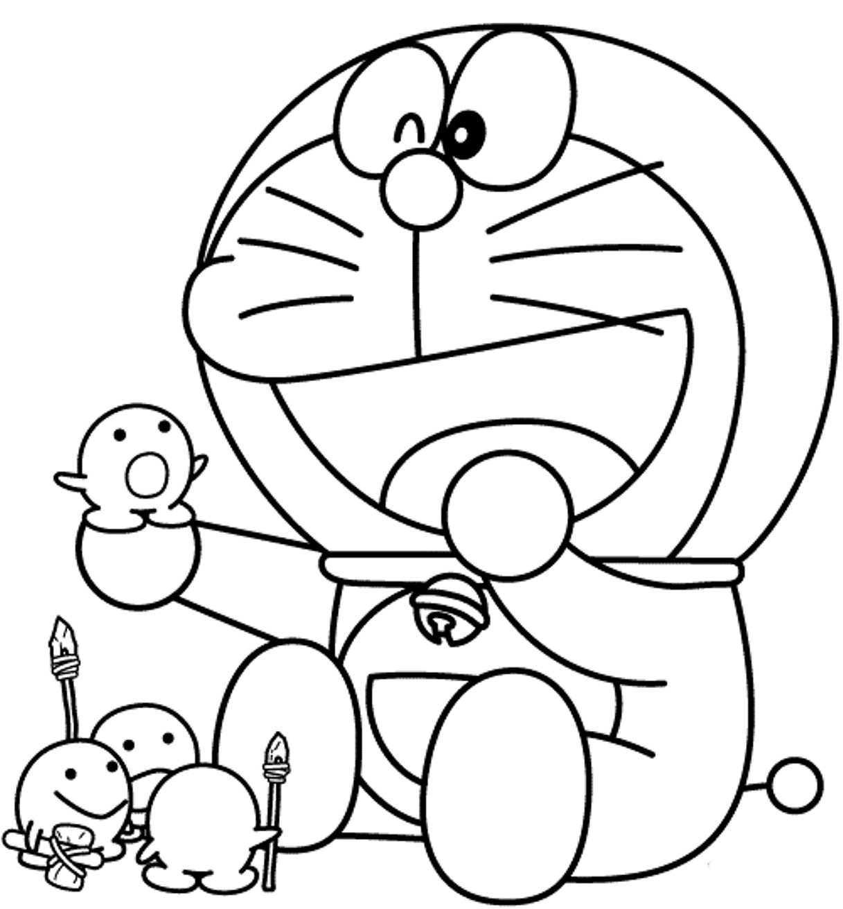 dibujo doraemon y sus juguetes para colorear