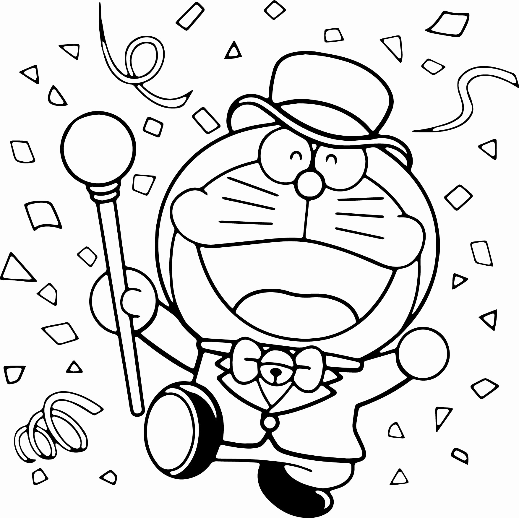 dibujo mago doraemon para colorear