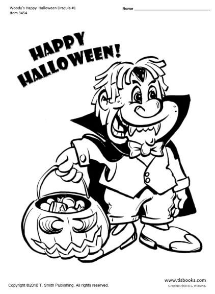 Dibujo de Disfraz de Woody Con Drácula para Colorear y Imprimir