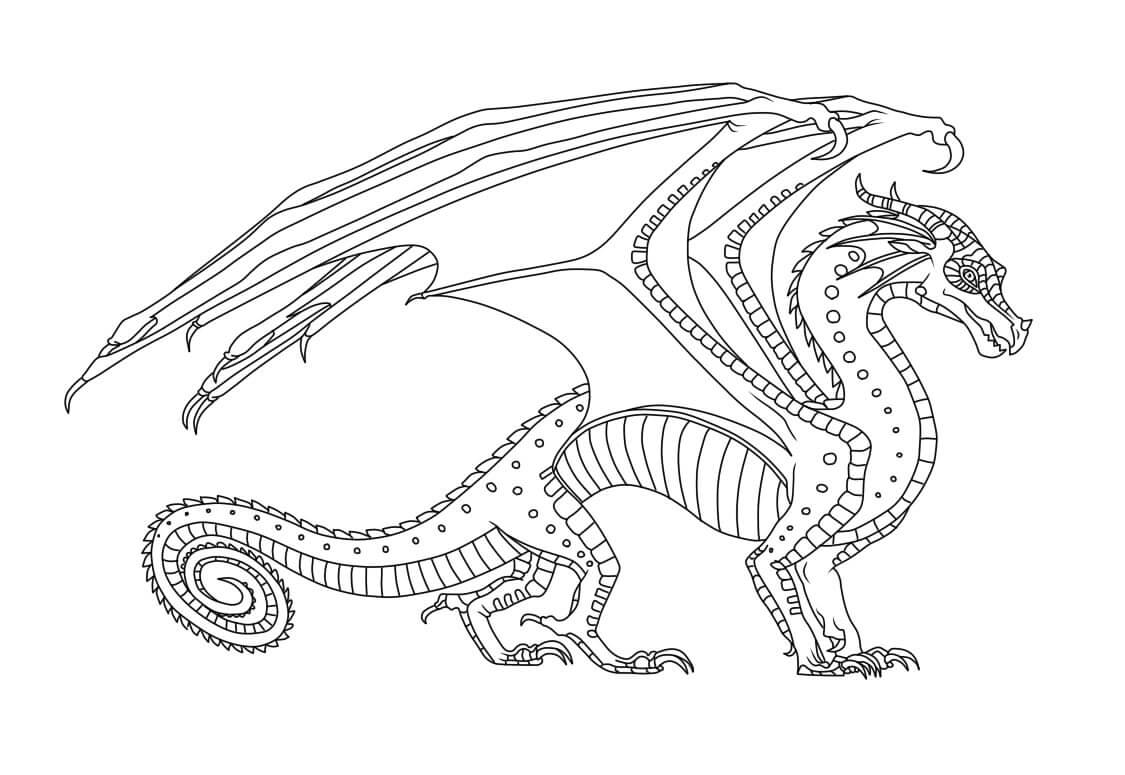 Dibujo Dragon Basico Para Colorear
