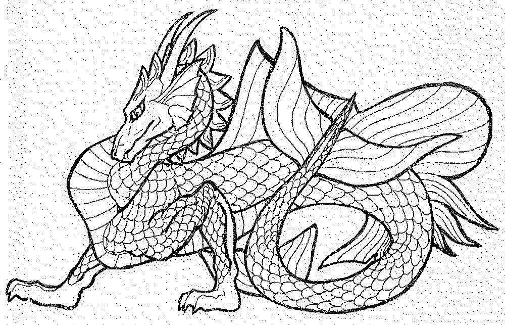 Dibujo Dragon Impresionante Para Colorear