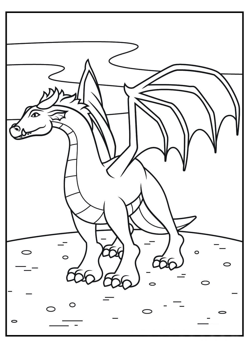 Dibujo Dragon Perfecto Para Colorear