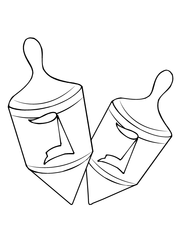 Dibujo de Dreidel Festival Coloring Pagepng para Colorear y Imprimir