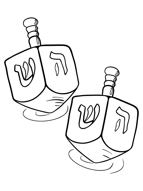 Dreidel para Colorear
