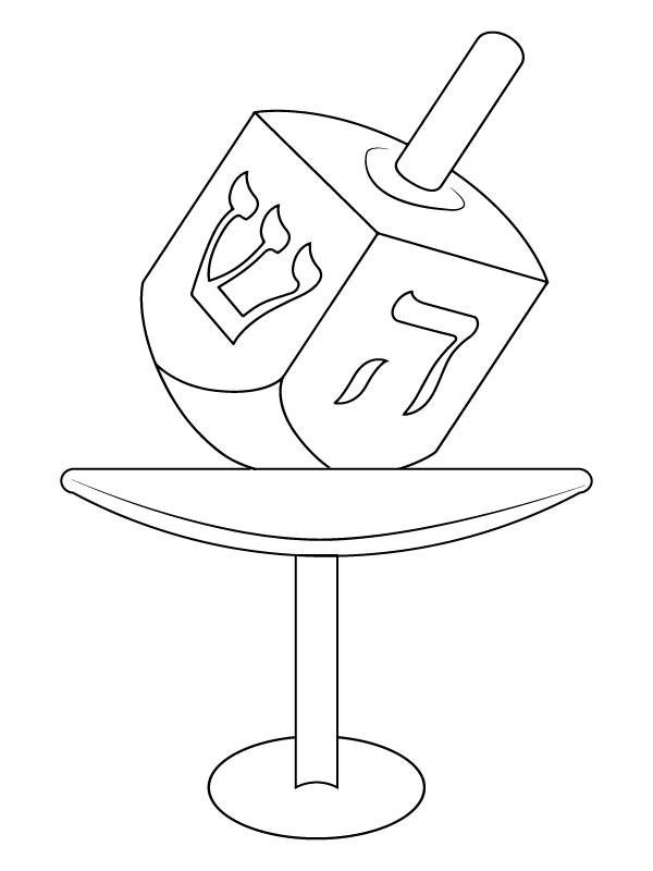 Dibujo de Fun Dreidel Spin Coloring Pagepng para Colorear y Imprimir