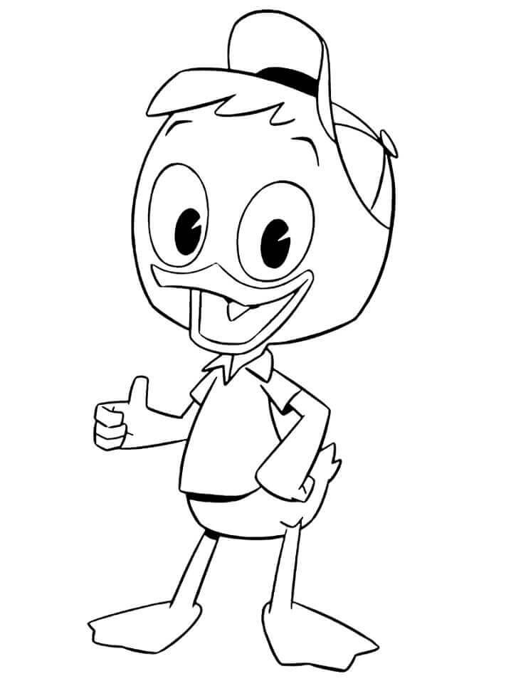 Dibujo de Contento Ducks de Ducktales 2 para Colorear y Imprimir
