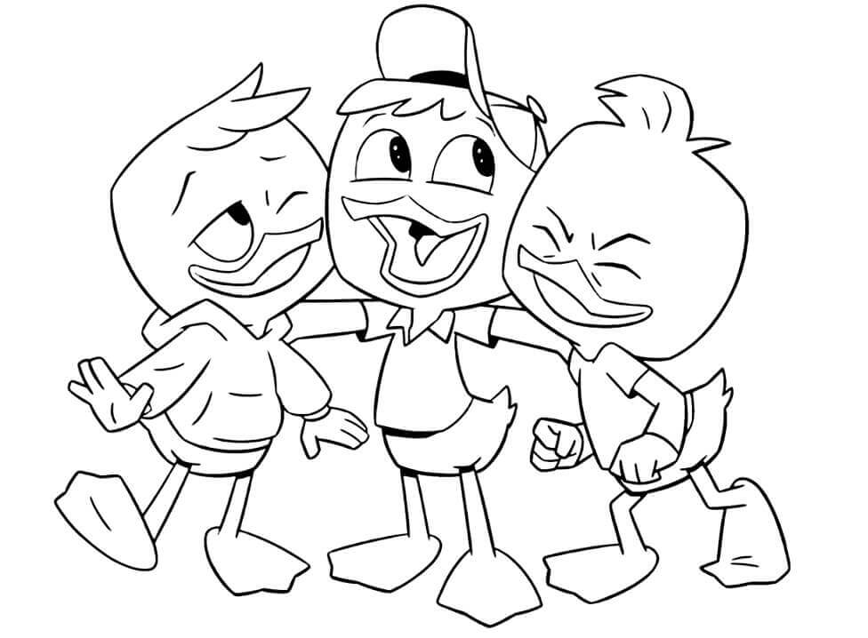 Dibujo de Contento Ducks de Ducktales para Colorear y Imprimir