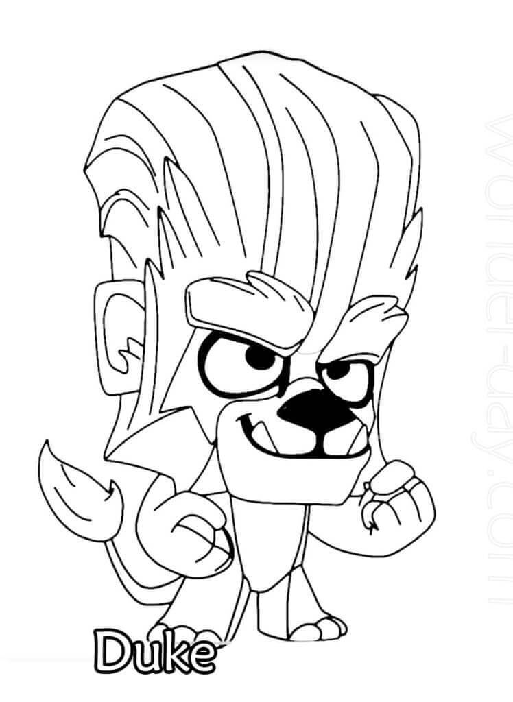Dibujo de Duke Zooba para Colorear y Imprimir