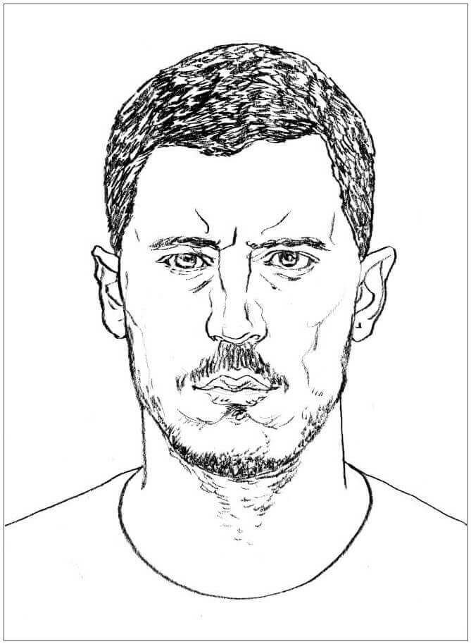 Eden Hazard para Colorear