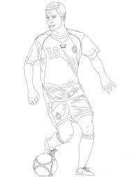 Dibujo de Eden Hazard Jugando Fútbol para Colorear y Imprimir