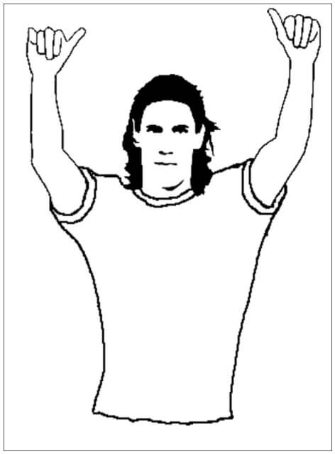Edinson Cavani para Colorear