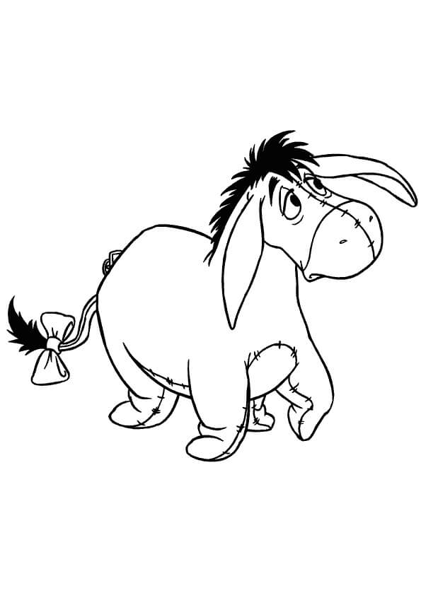 Dibujo de Eeyore Basíco para Colorear y Imprimir