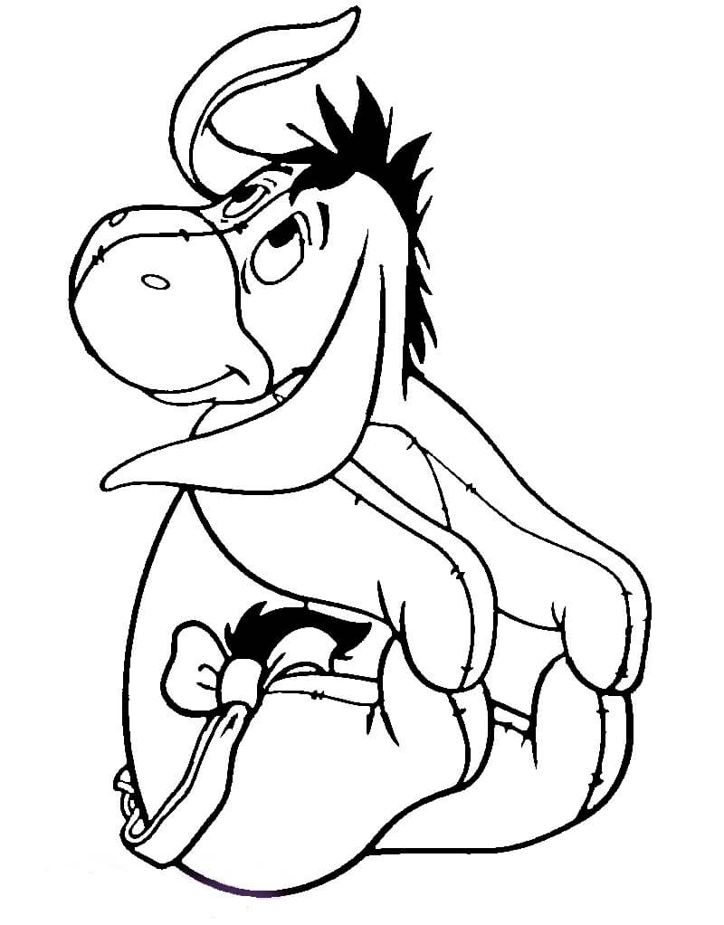 Dibujo de Impresionante Eeyore para Colorear y Imprimir