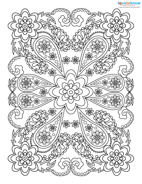 Dibujo de Alivio Del Estrés para Adultos para Colorear y Imprimir