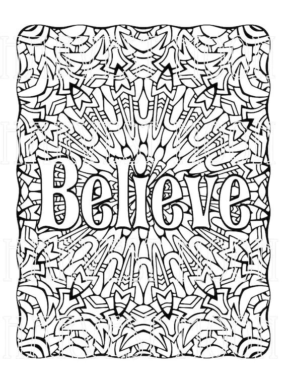 Dibujo de Creer para Colorear y Imprimir