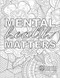 Dibujo de La Salud Mental Importa para Colorear y Imprimir