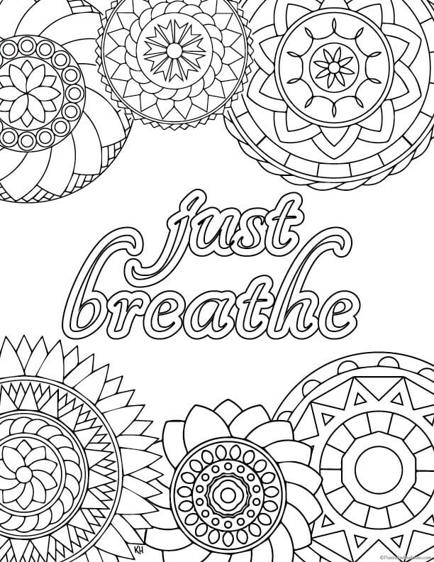 Dibujo de Sólo Respira para Colorear y Imprimir
