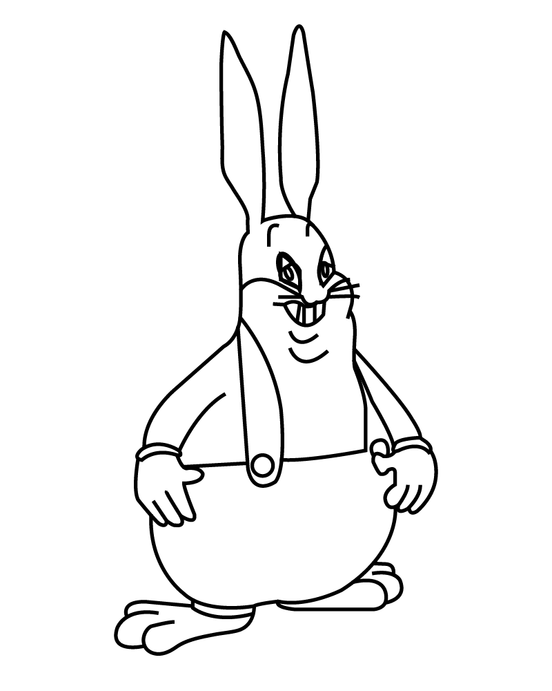 Dibujo de Big Chungus Of The Amazing Digital Circus Coloring Pagepng para Colorear y Imprimir