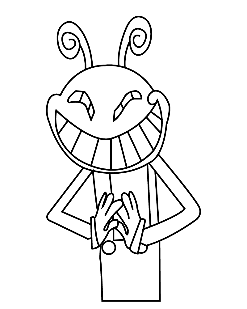 Dibujo de Jax Of The Amazing Digital Circus Coloring Pagepng para Colorear y Imprimir