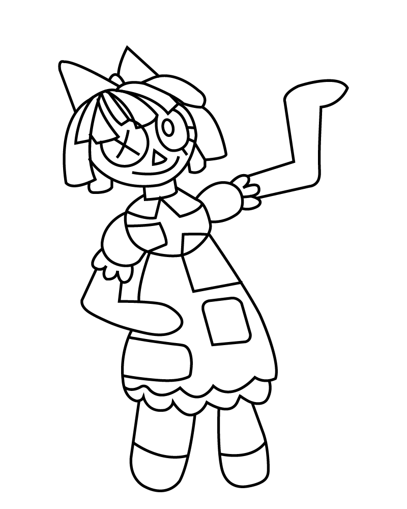 Dibujo de Ragatha Like a Doll Coloring Pagepng para Colorear y Imprimir
