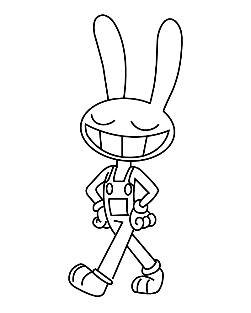 Dibujo de Walking Jax Coloring Pagepng para Colorear y Imprimir