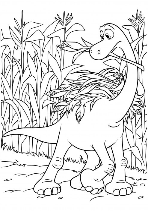 Dibujo de Arlo En El Maizal para Colorear y Imprimir