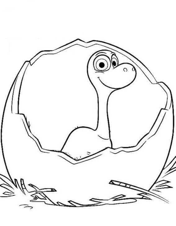 Dibujo de Arlo En Huevo para Colorear y Imprimir