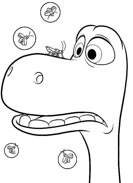 Dibujo de Arlo y El Mosquito para Colorear y Imprimir