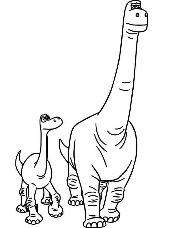 Dibujo de Arlo y Poppa Henry para Colorear y Imprimir