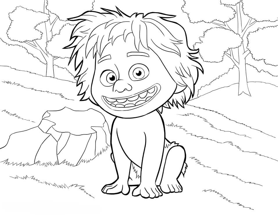 Dibujo de Spot de El Buen Dinosaurio para Colorear y Imprimir