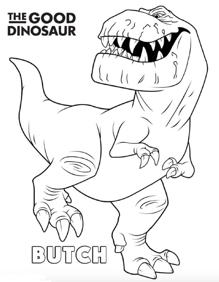 Dibujo de T Rex Butch para Colorear y Imprimir
