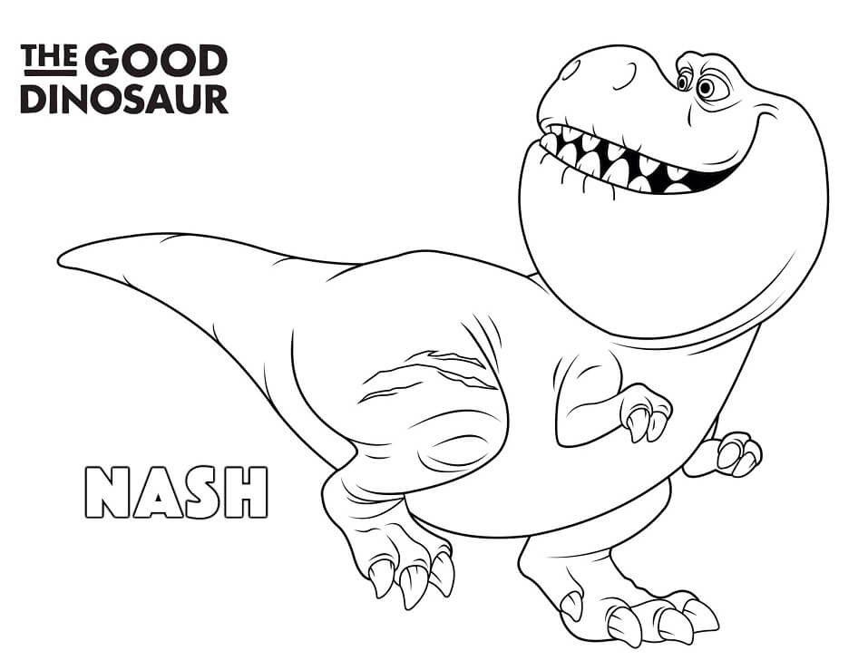 Dibujo de T Rex Nash para Colorear y Imprimir