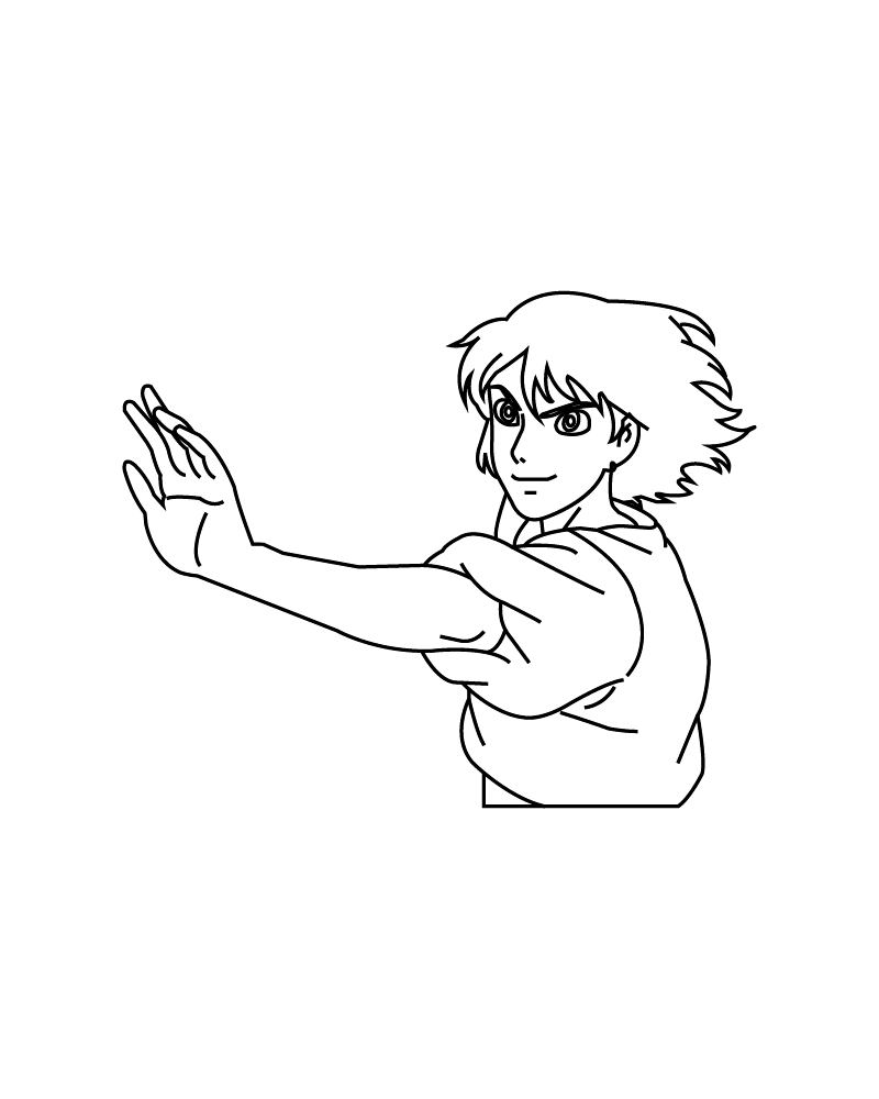 Dibujo de Howls Moving Castle Printable Coloring Page para Colorear y Imprimir
