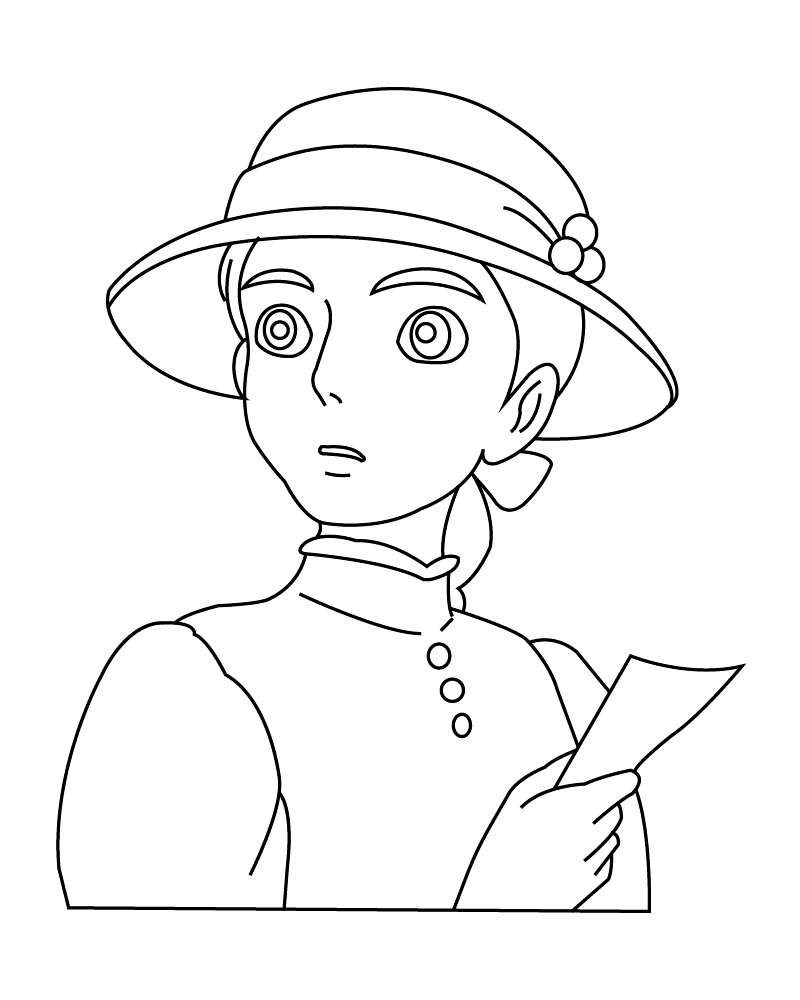 Dibujo de Pretty Sophie Hatter Coloring Page para Colorear y Imprimir